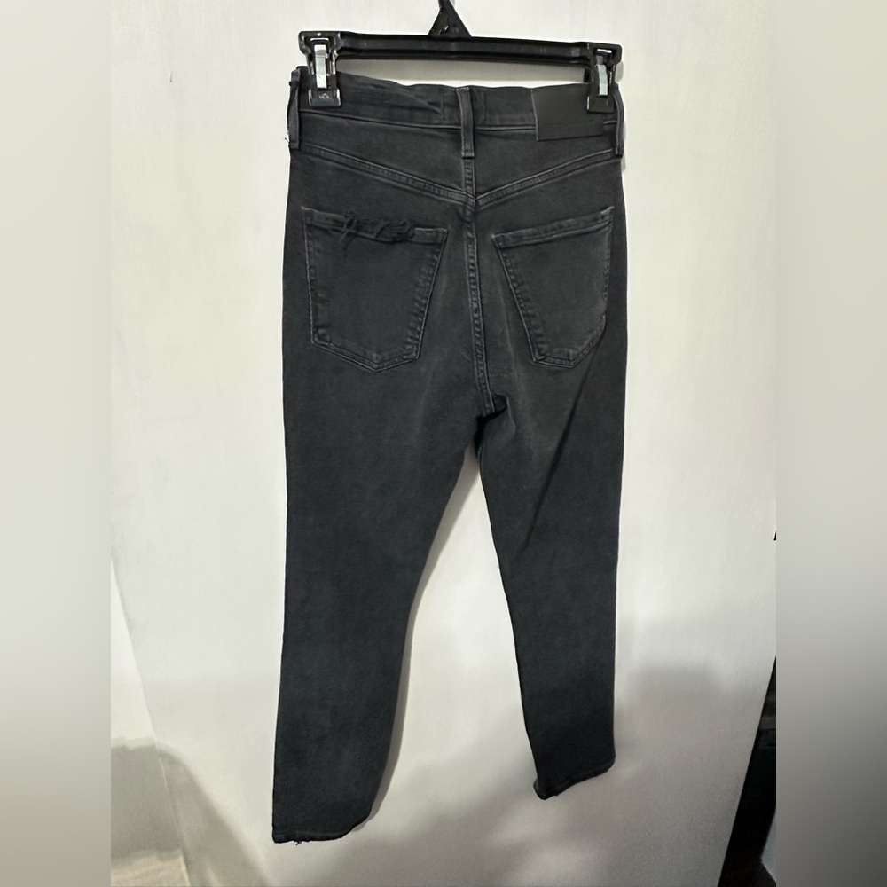 Citizens of Humanity high-rise slim jeans black-wash distress sz 23 new wi tags - Picture 2 of 8